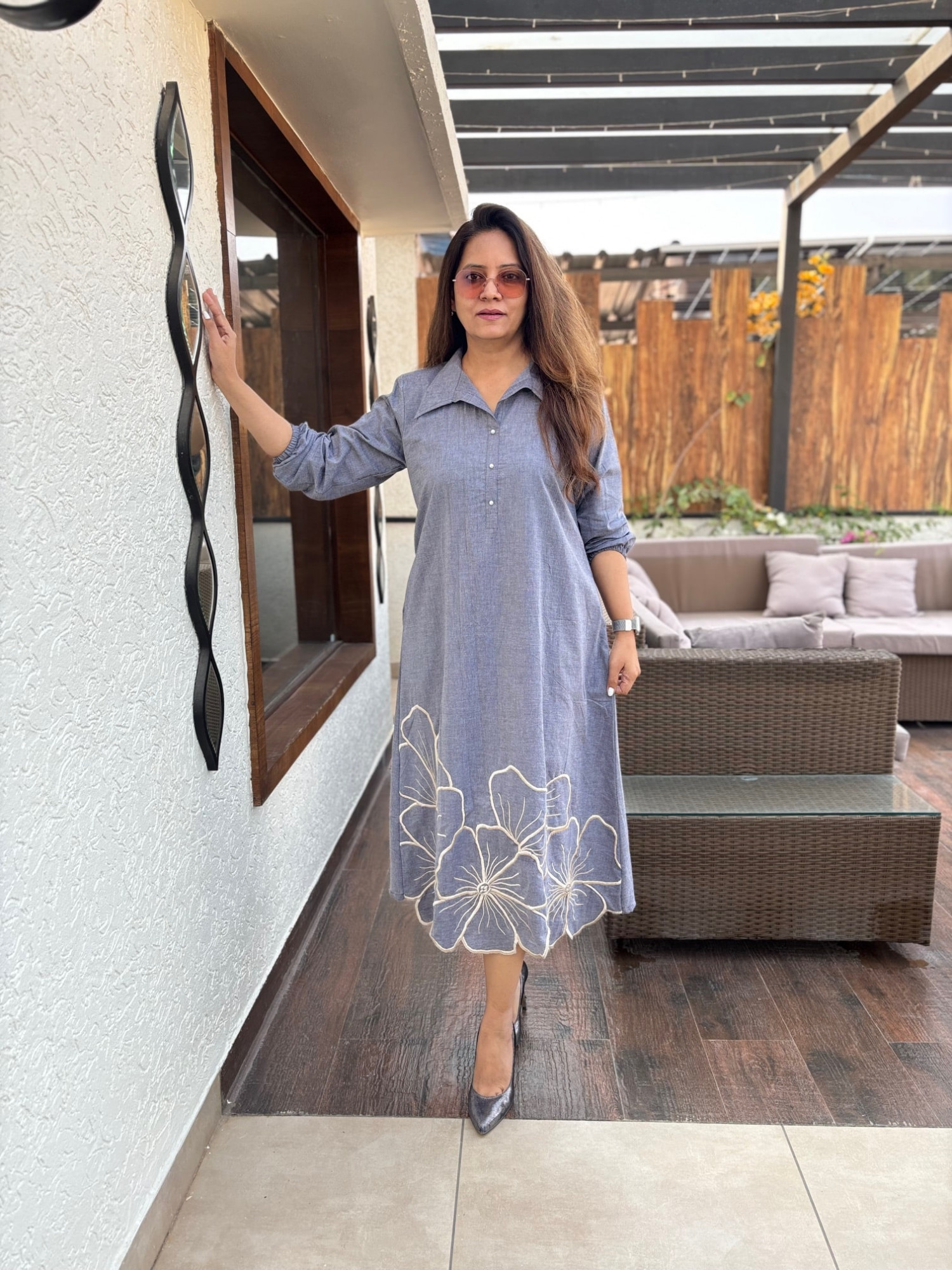 Vanika Embroidered Dress