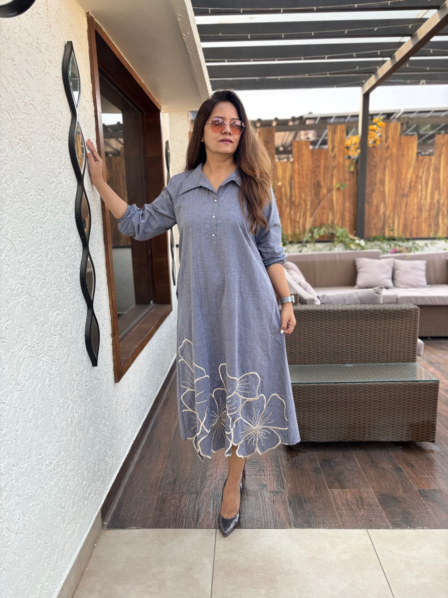 Vanika Embroidered Dress