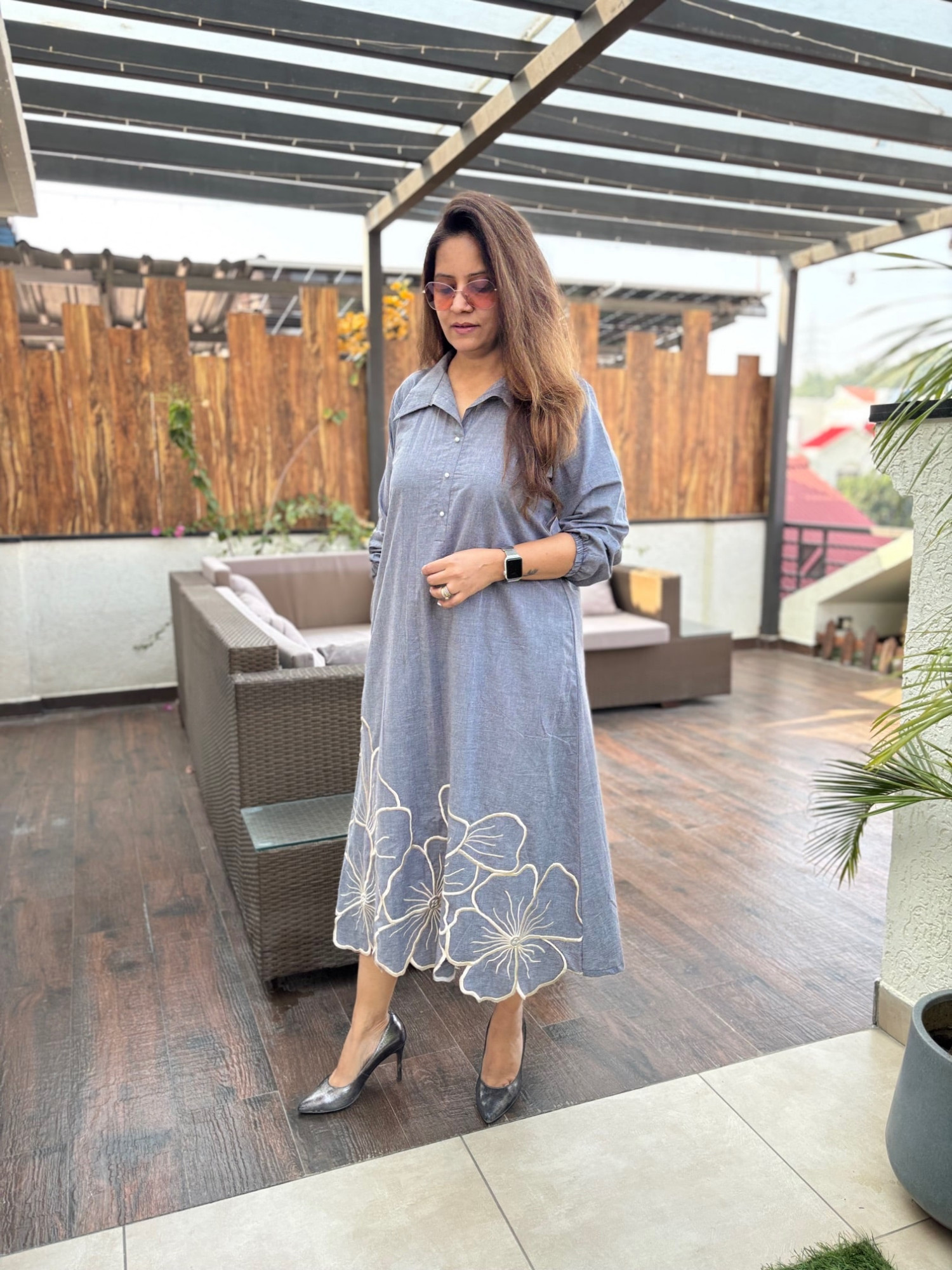 Vanika Embroidered Dress