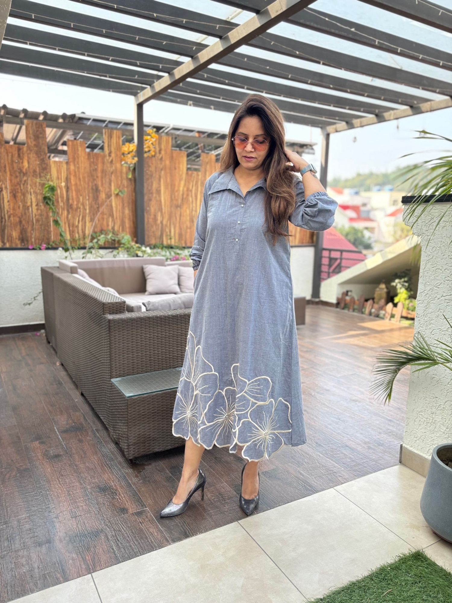 Vanika Embroidered Dress