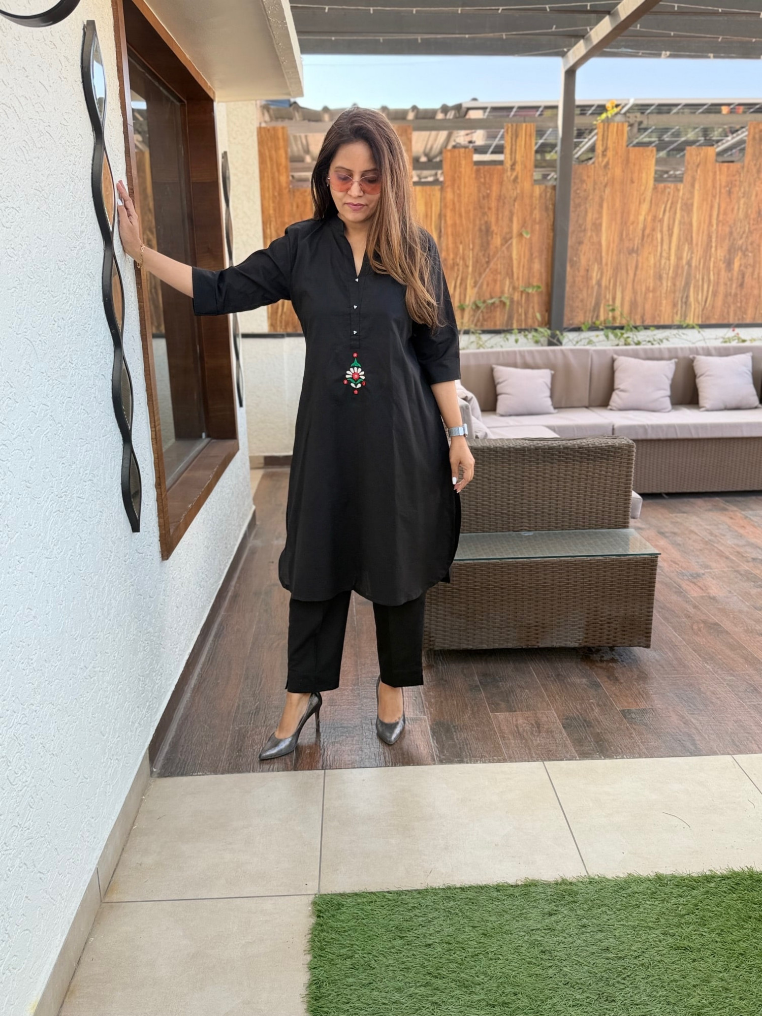 Cotton Embroidered Co-ord Set