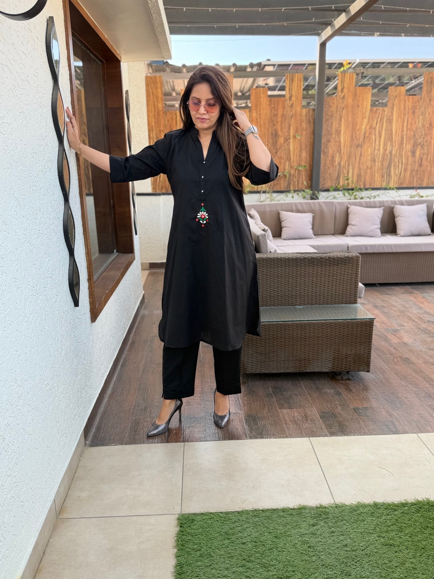 Cotton Embroidered Co-ord Set