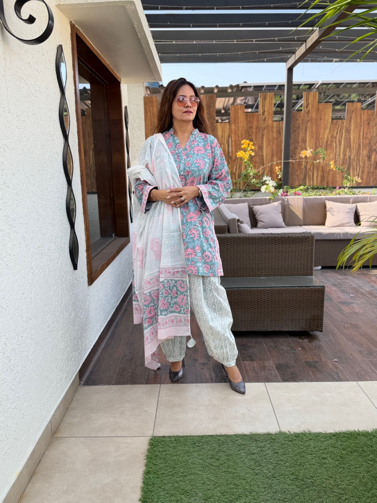 Image of Kesariya Cotton Suit