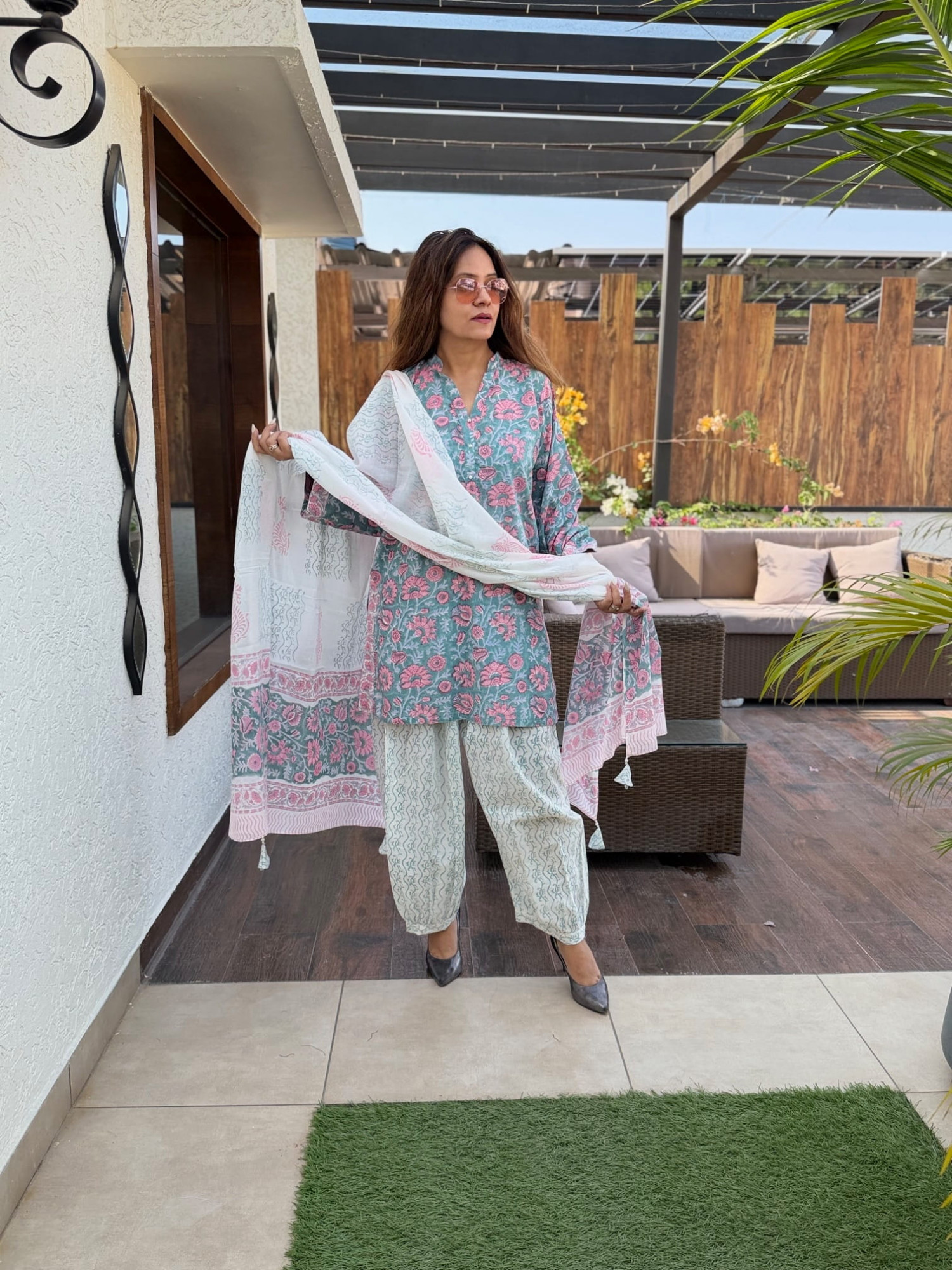 Kesariya Cotton Suit