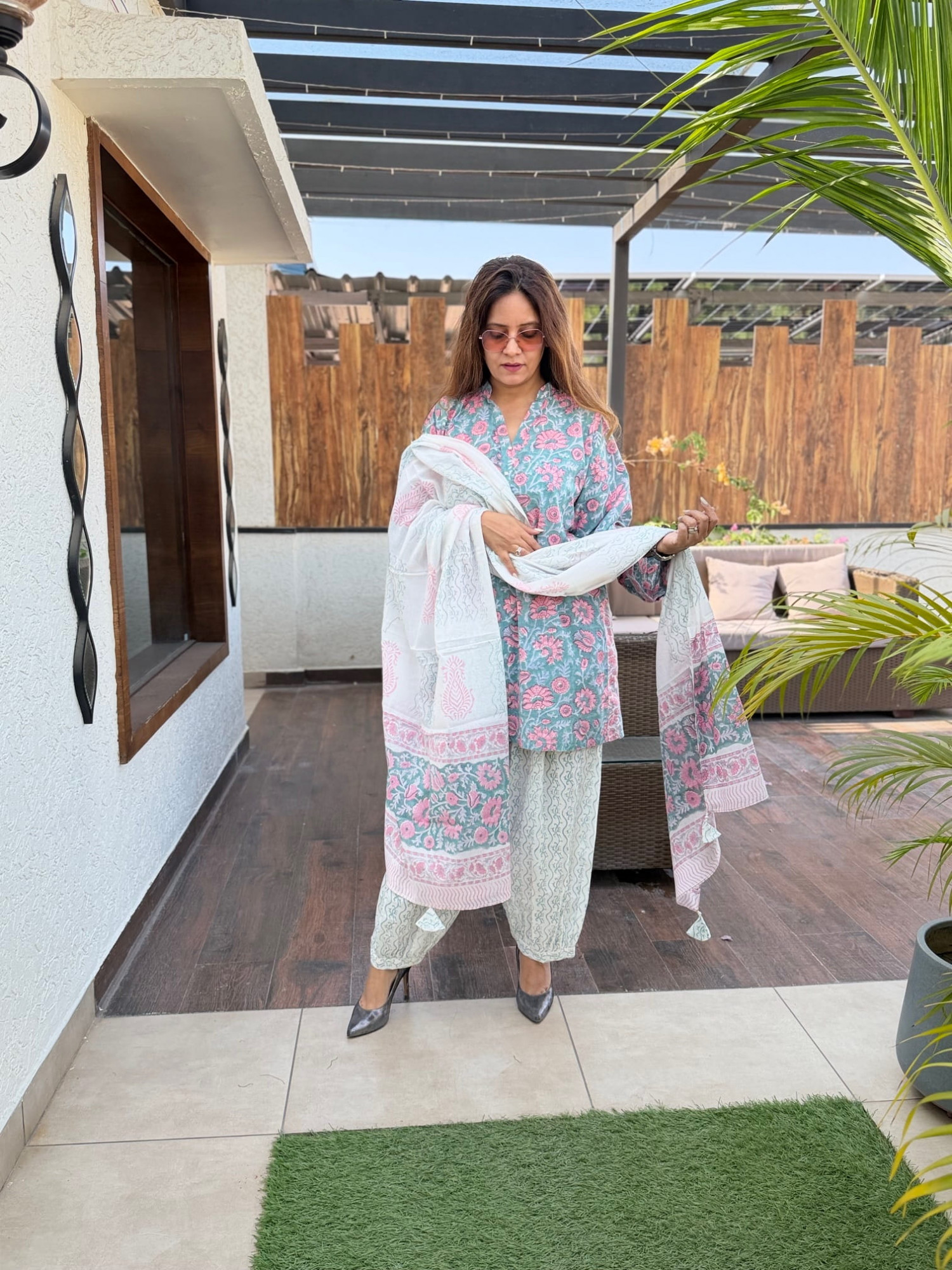 Kesariya Cotton Suit