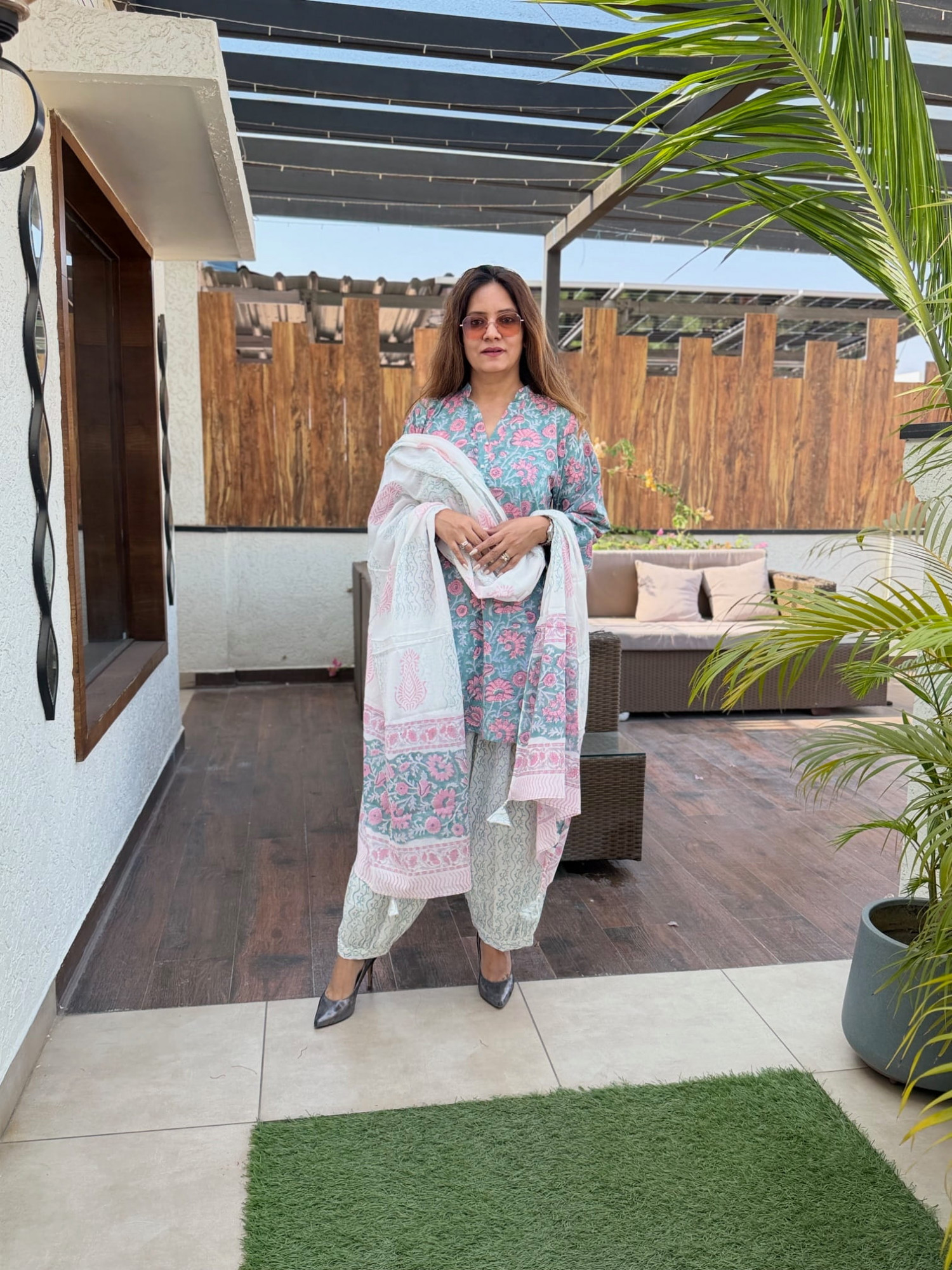 Kesariya Cotton Suit