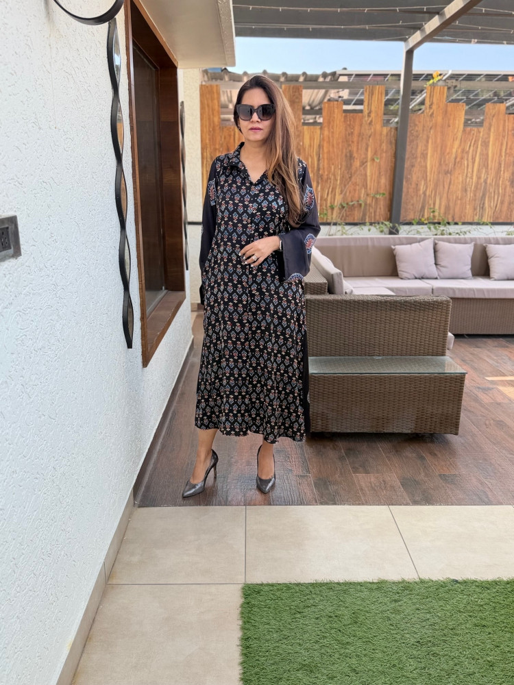 Image of Neerja Modal Silk Dress