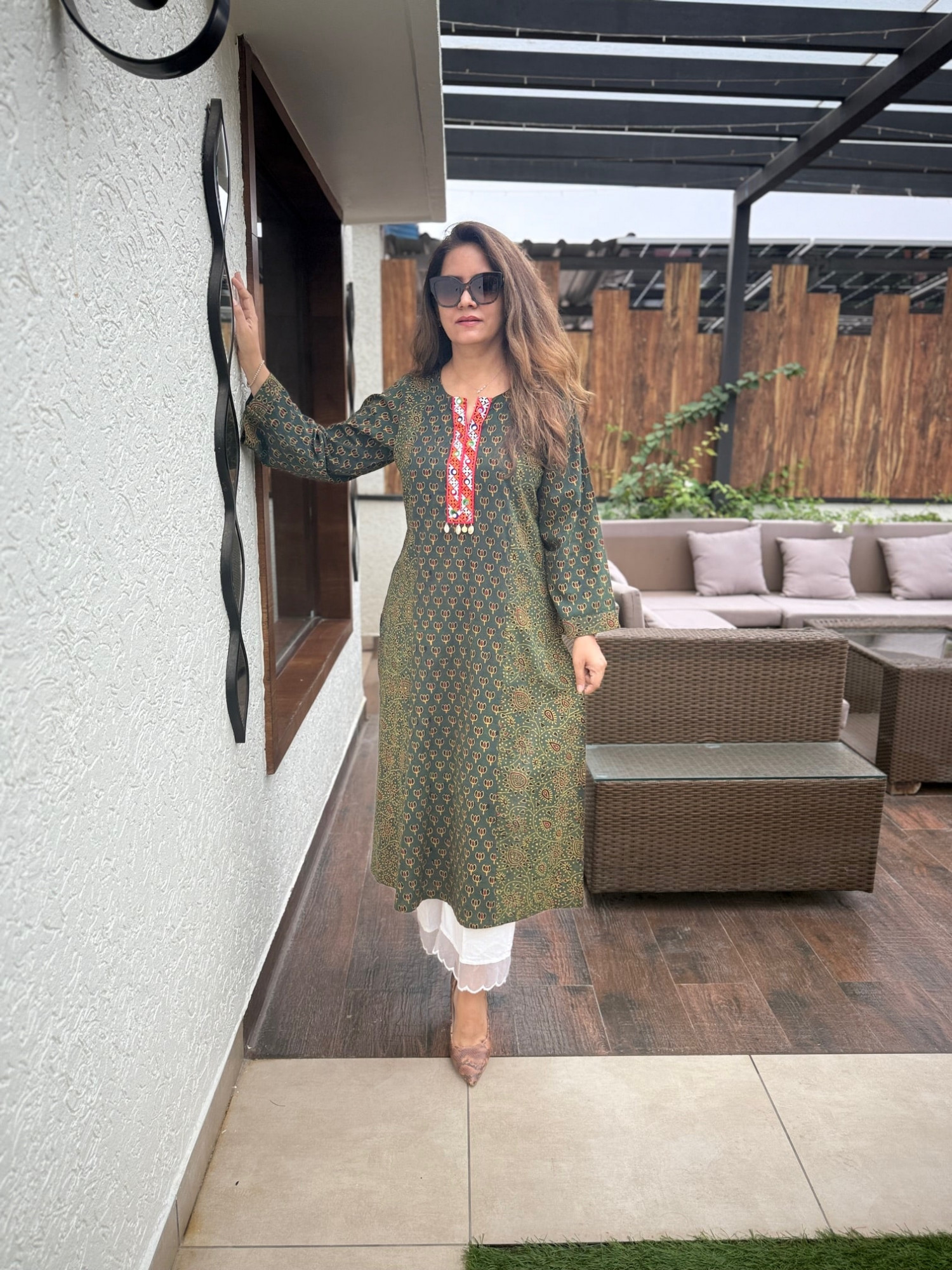 Vaishali Ajrakh Kurta