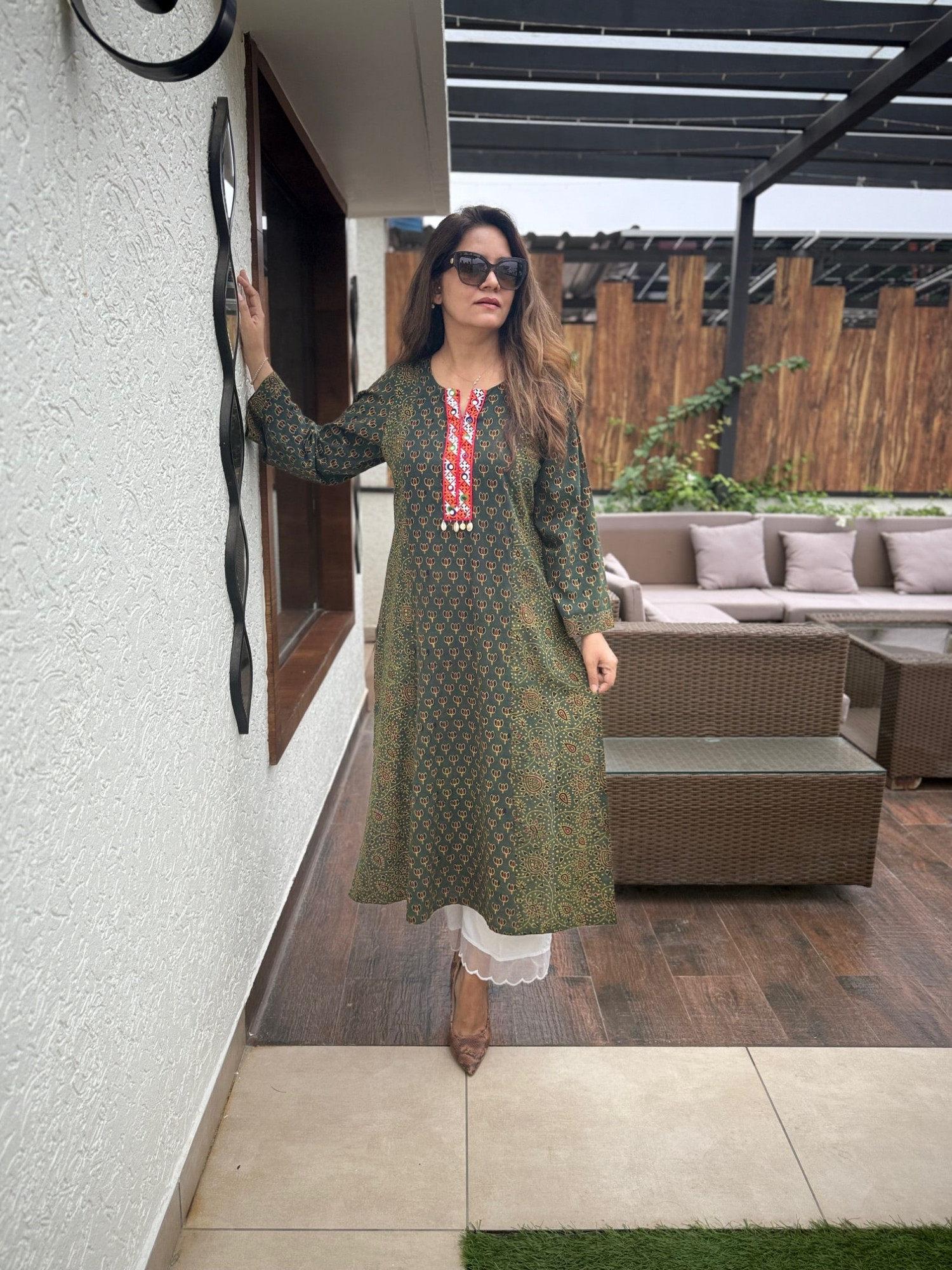 Vaishali Ajrakh Kurta