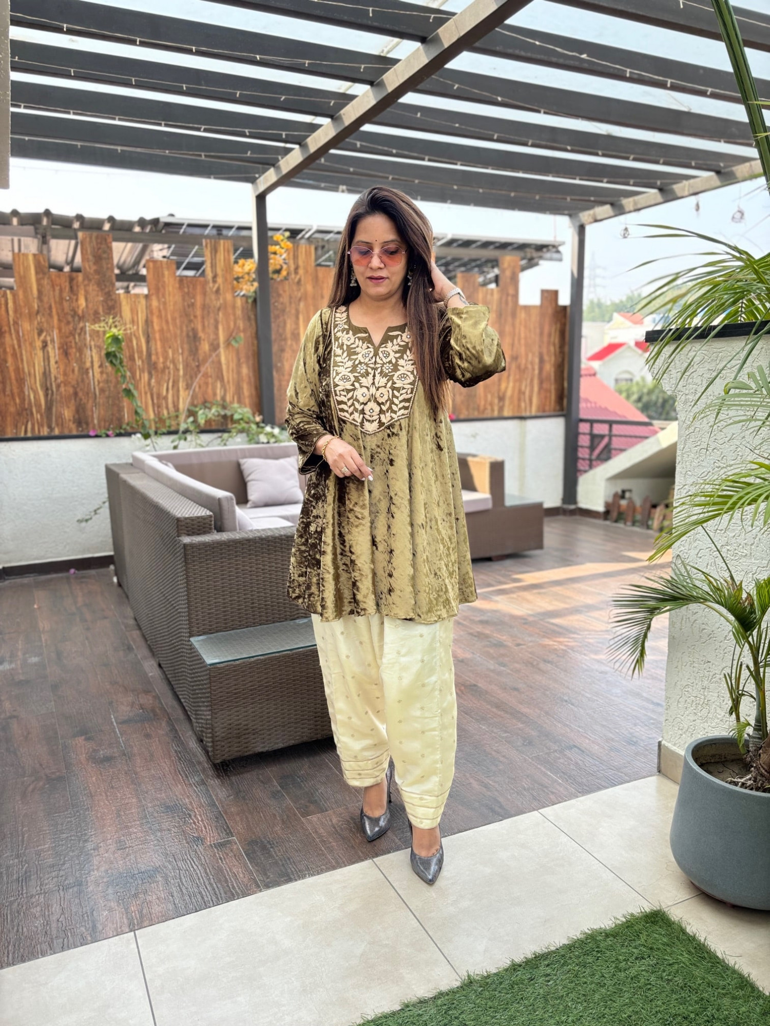 Prerna Velvet Suit