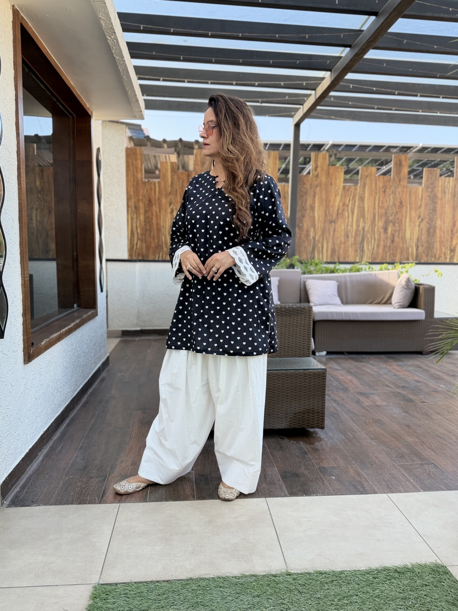 Black Crush Cotton Suit