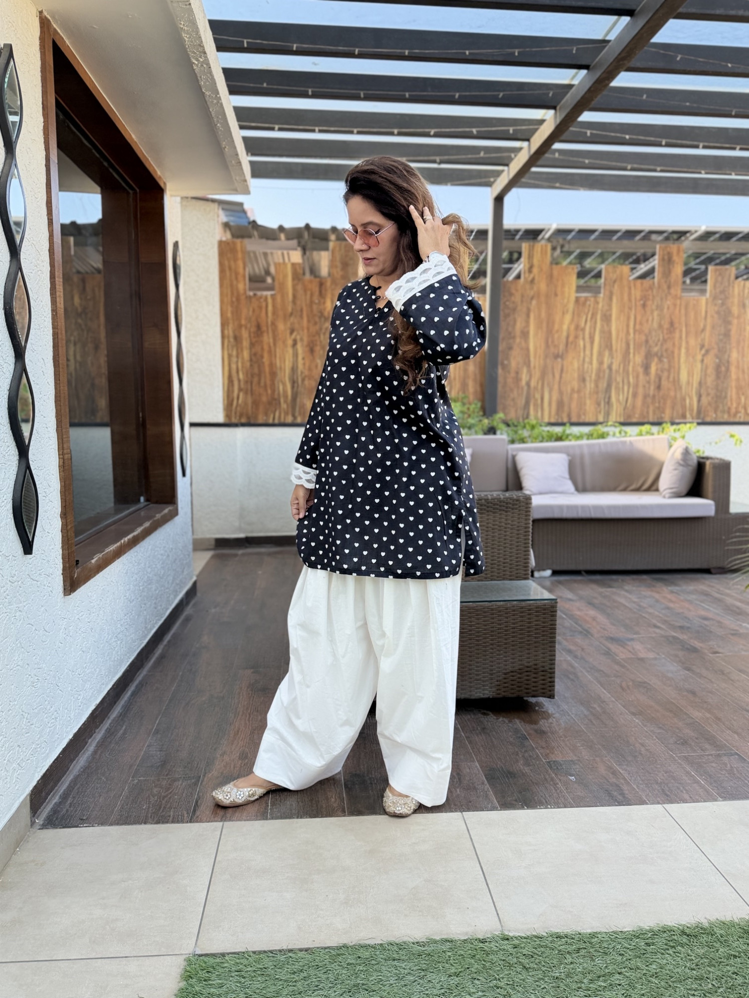 Black Crush Cotton Suit