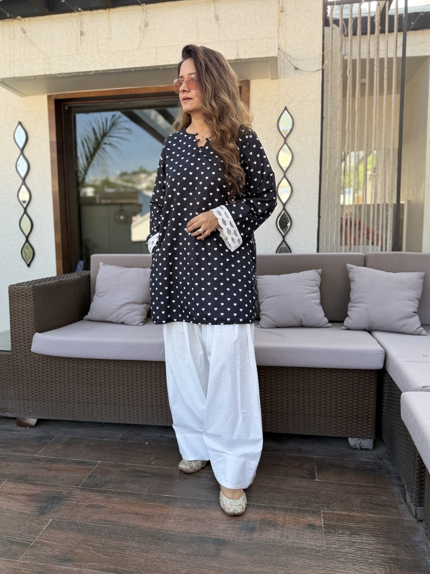 Black Crush Cotton Suit
