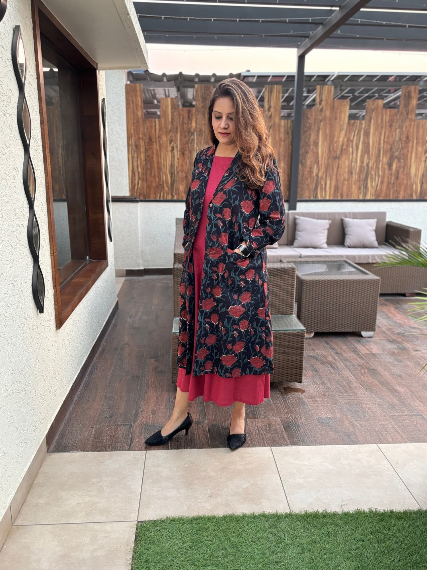 Sleeveless Dress with Jacket