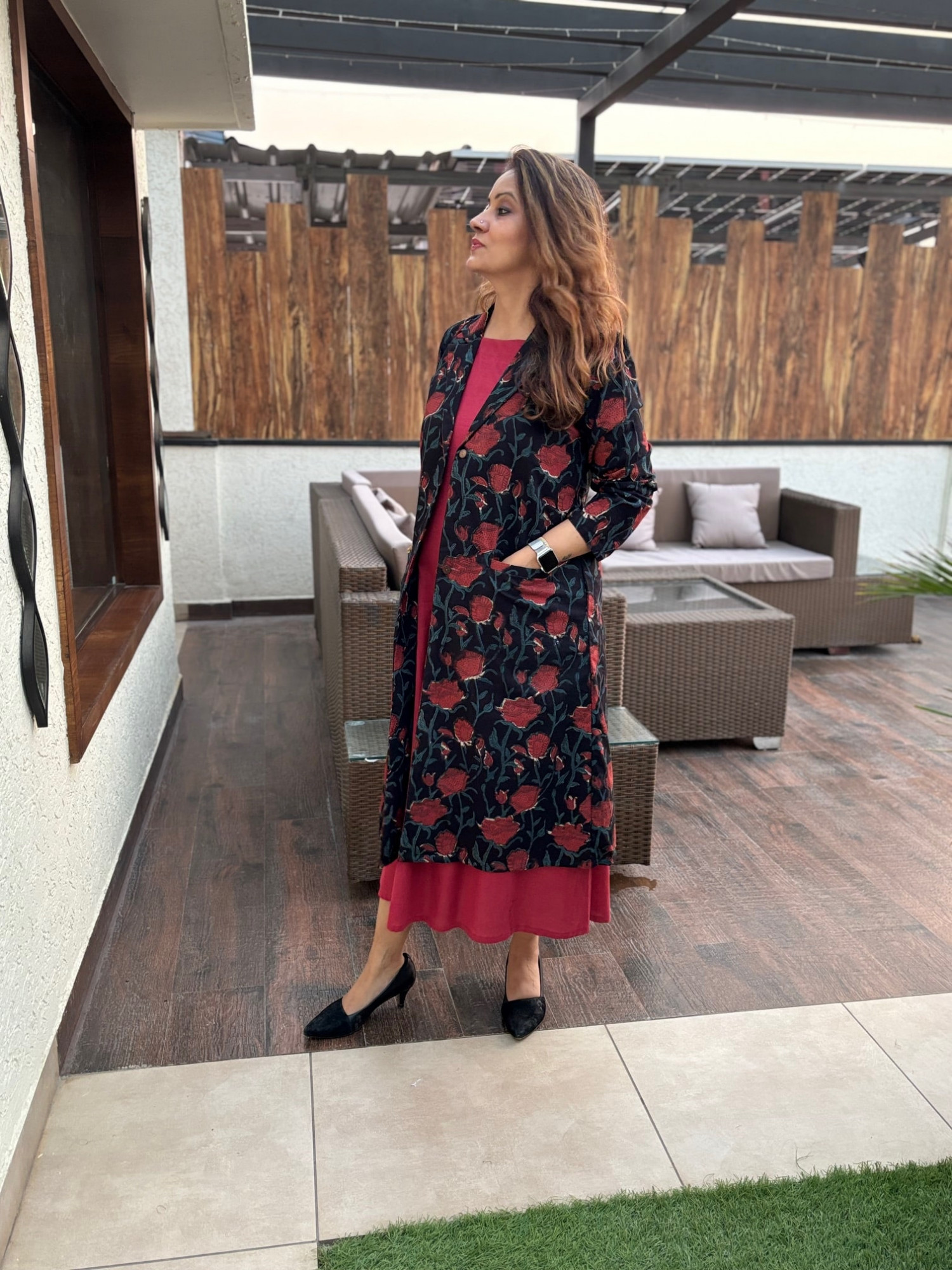 Sleeveless Dress with Jacket