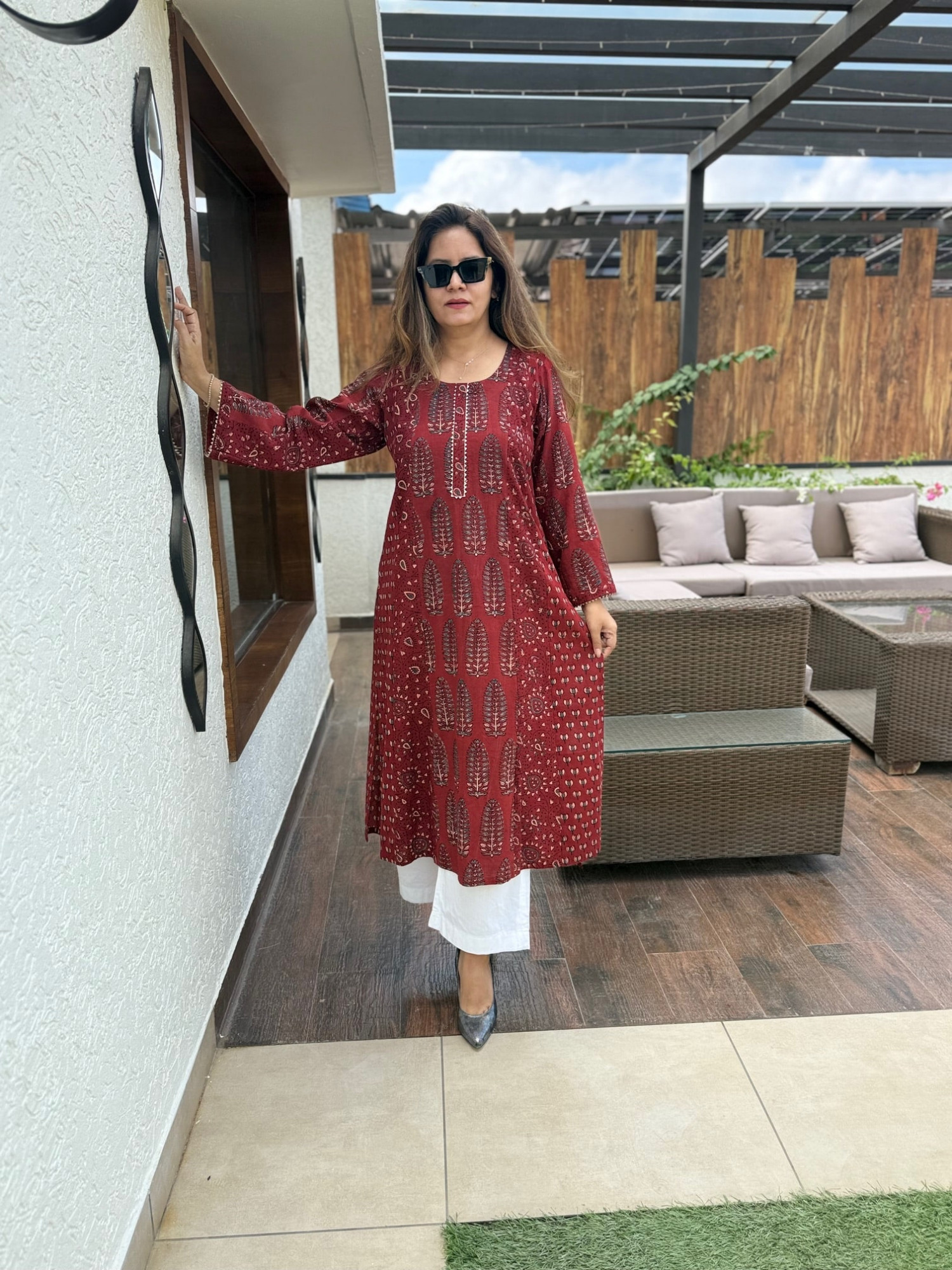 Amisha Ajrakh Kurta