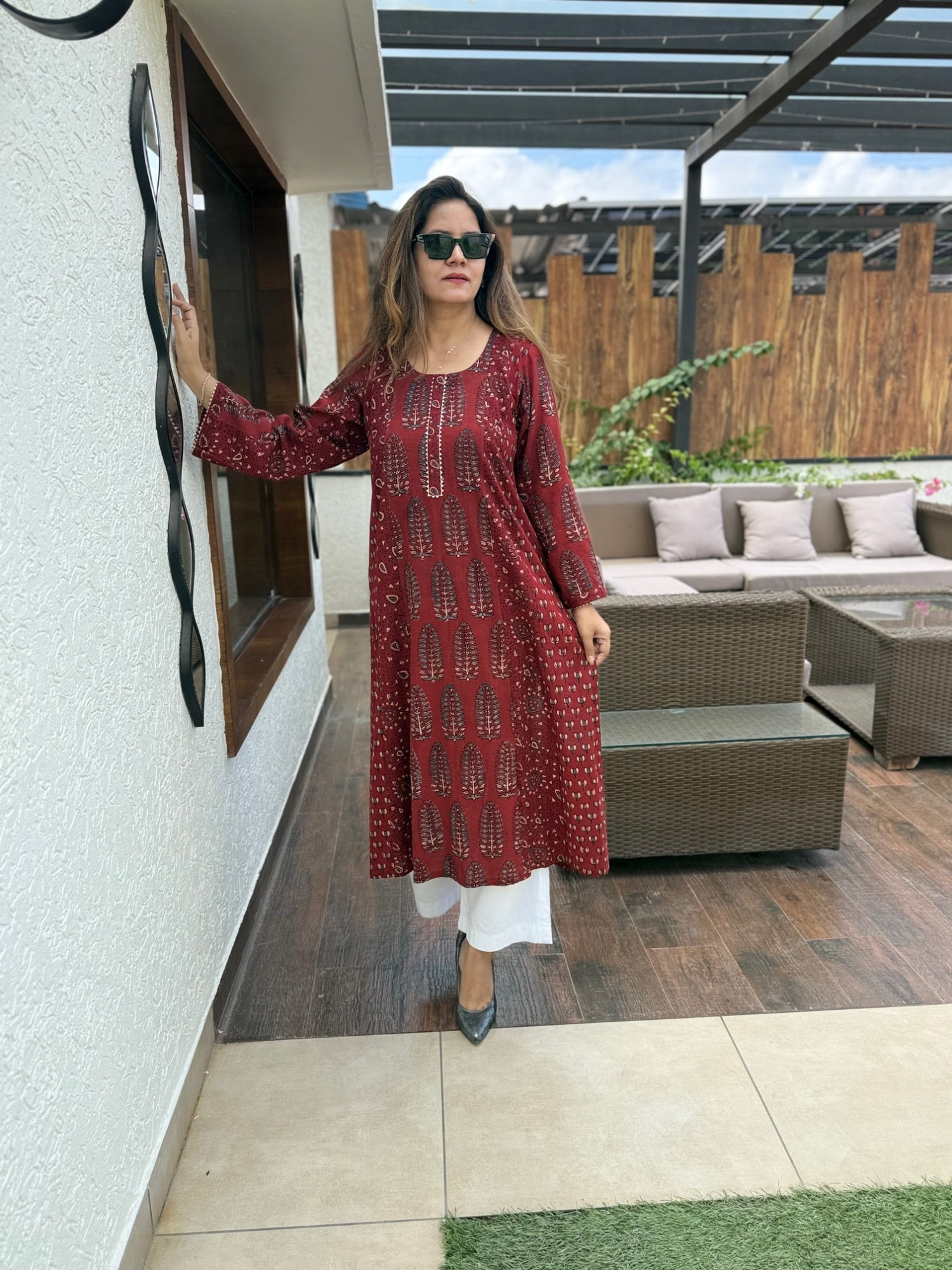 Amisha Ajrakh Kurta