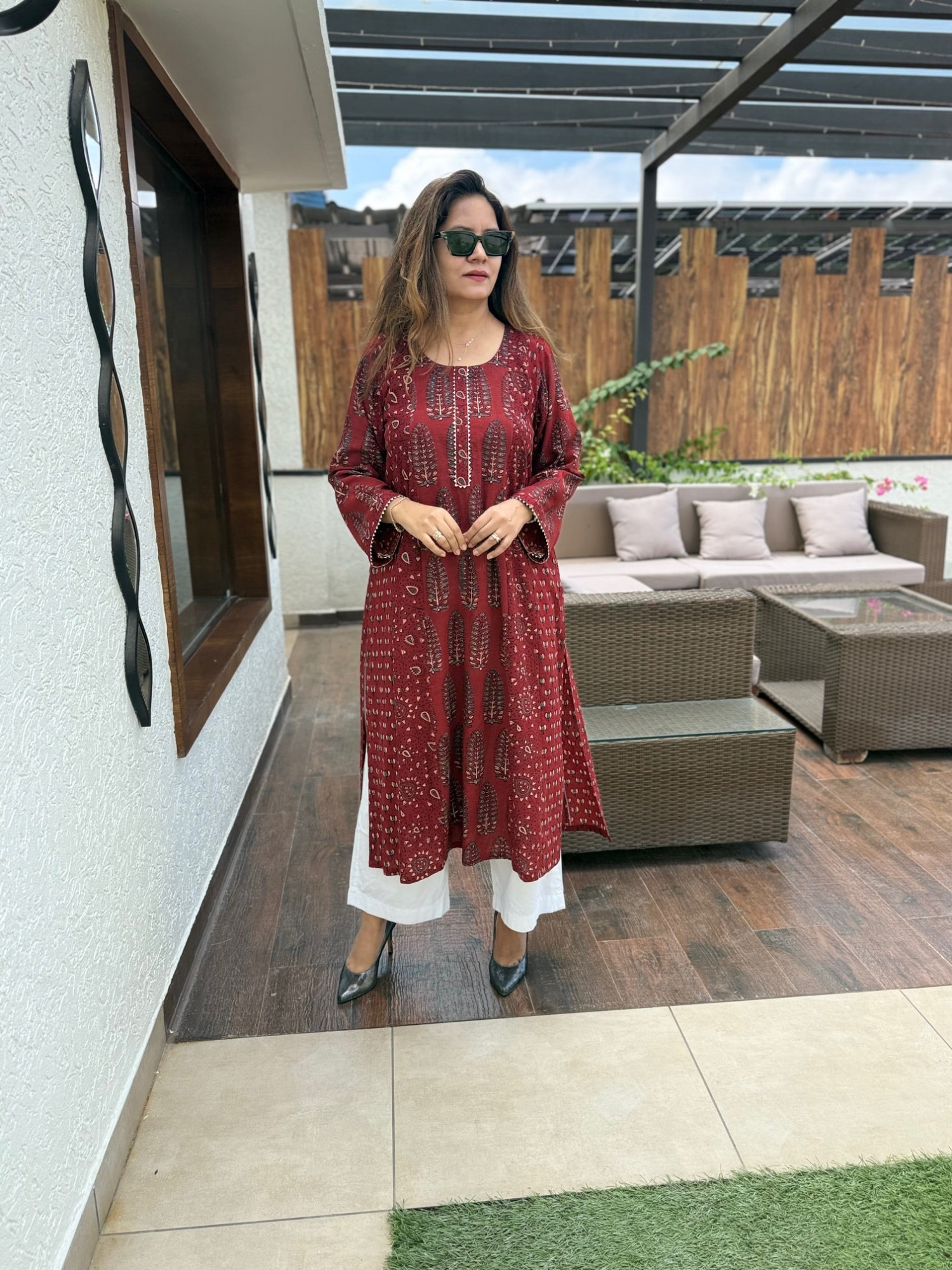 Amisha Ajrakh Kurta