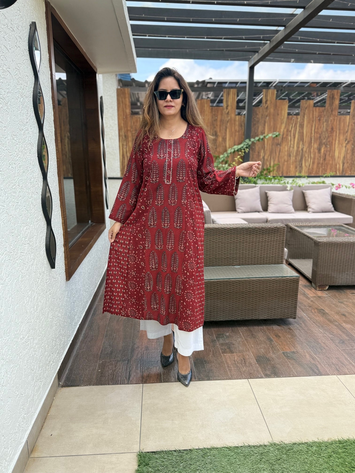 Amisha Ajrakh Kurta
