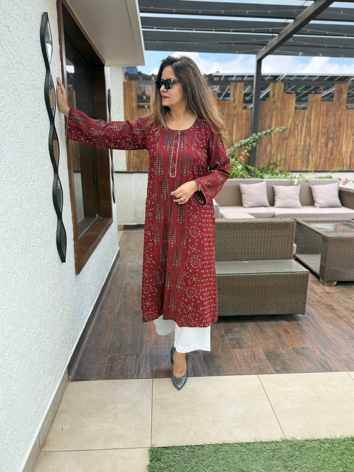 Amisha Ajrakh Kurta