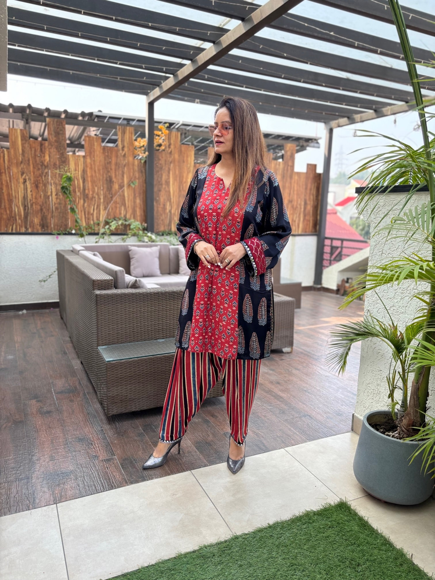 Seher Modal Silk Suit