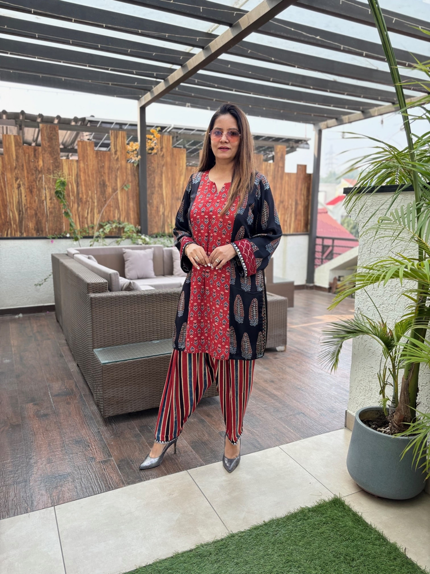 Seher Modal Silk Suit