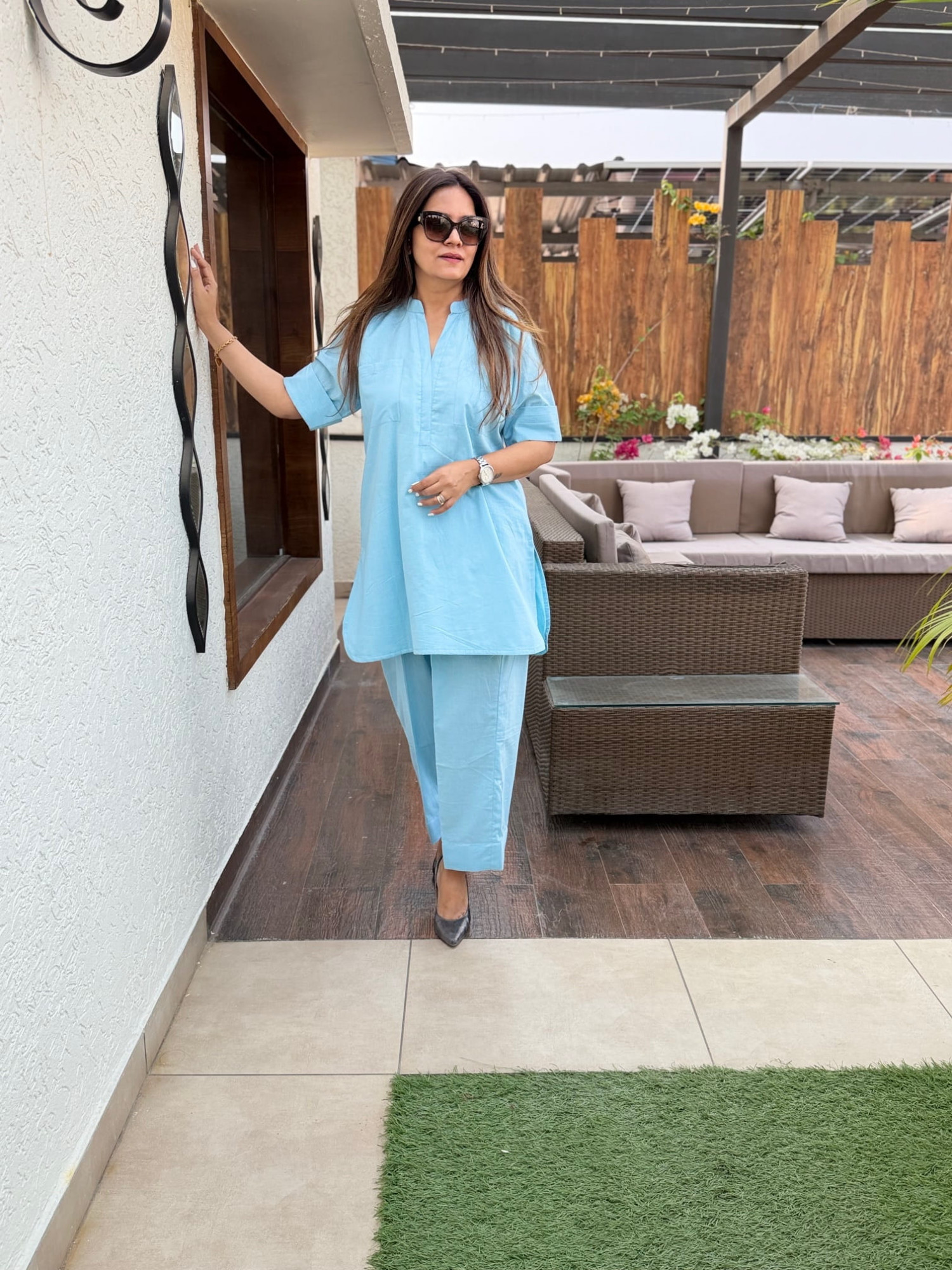 Blue Bliss Cotton Co-ord Set