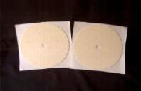 8 OD x 12 ID x 116 thick Off-White Self-Adhesive Felt Pads in High Density Soft 050 gmc3
