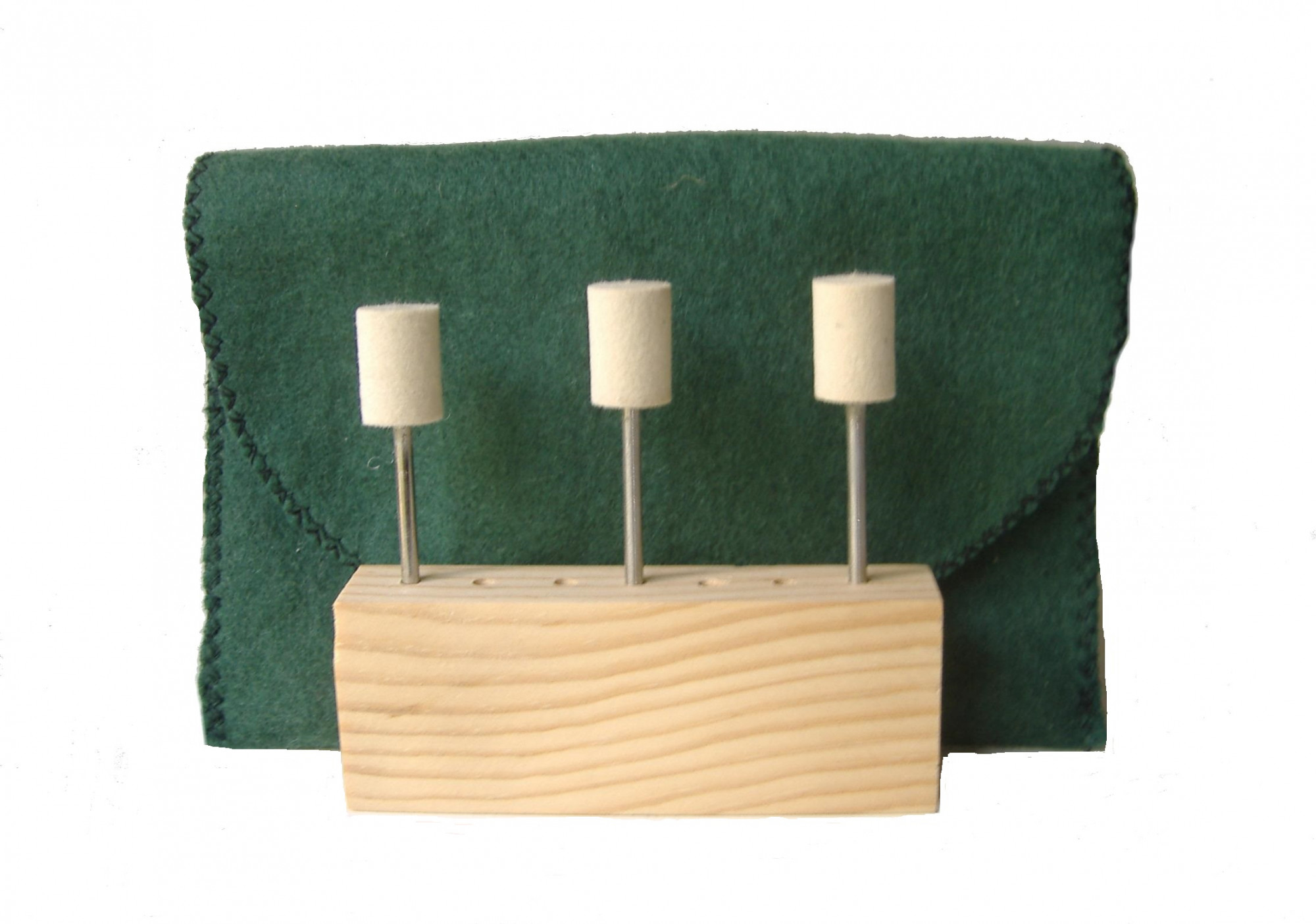 CB-002M-6 12 dia x 34 long x 18 shank Cylinder Felt Bobs in medium density 060 gmc3