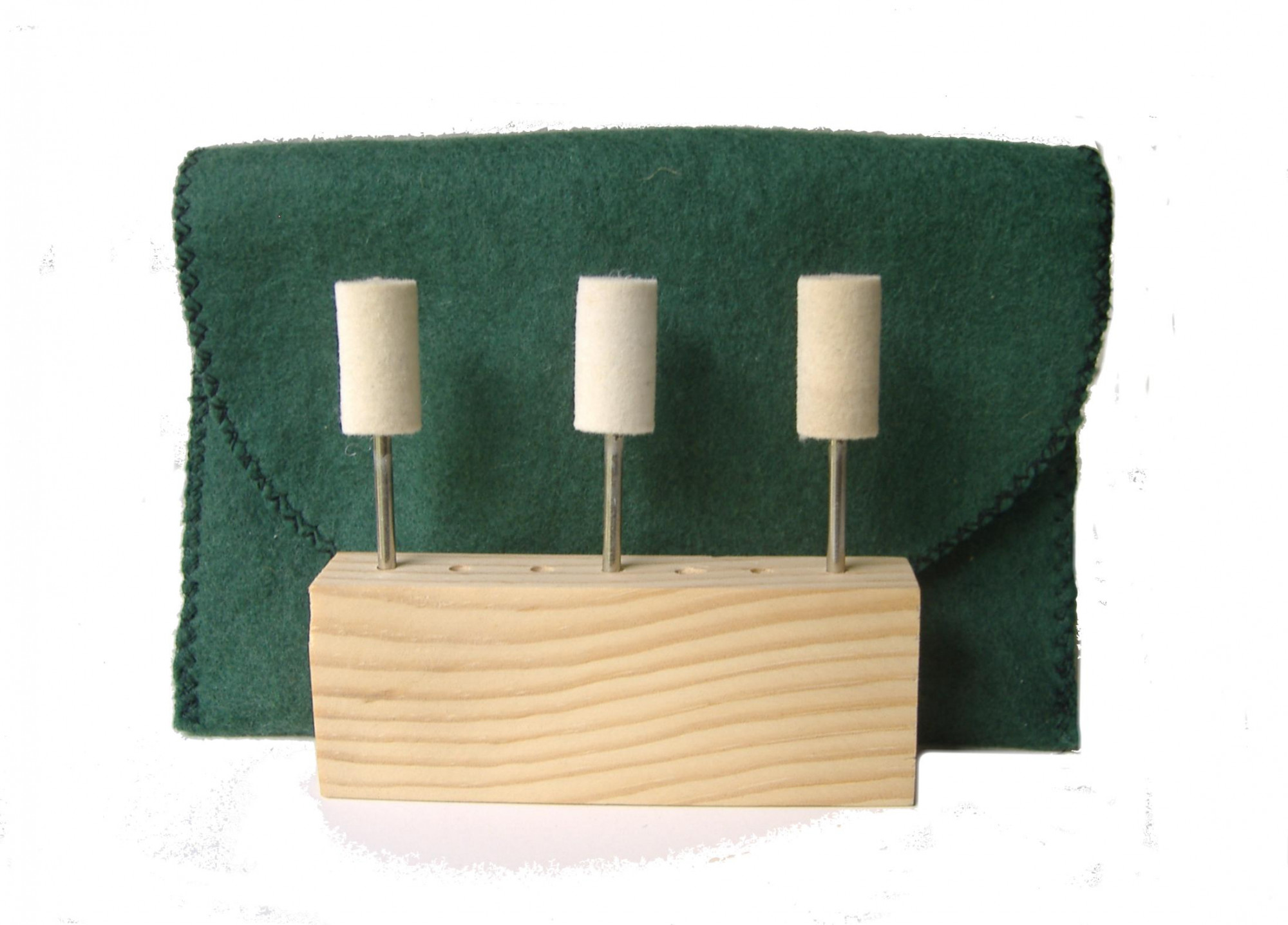 CB-003M-3 12 dia x 1 long x 18 shank Cylinder Felt Bobs in medium density 060 gmc3