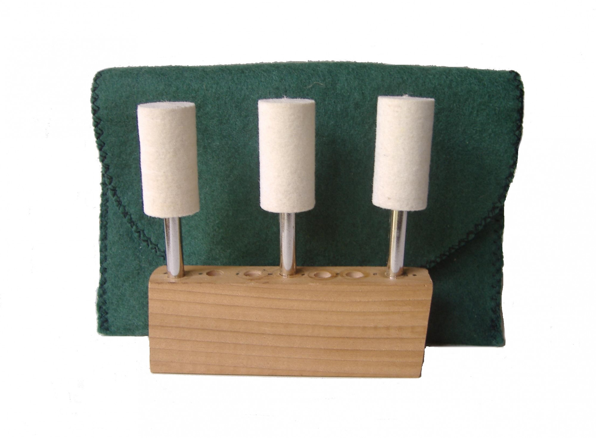 CB-006M-3 34 dia x 1 12 long x 14 shank Cylinder Felt Bobs in medium density 060 gmc3