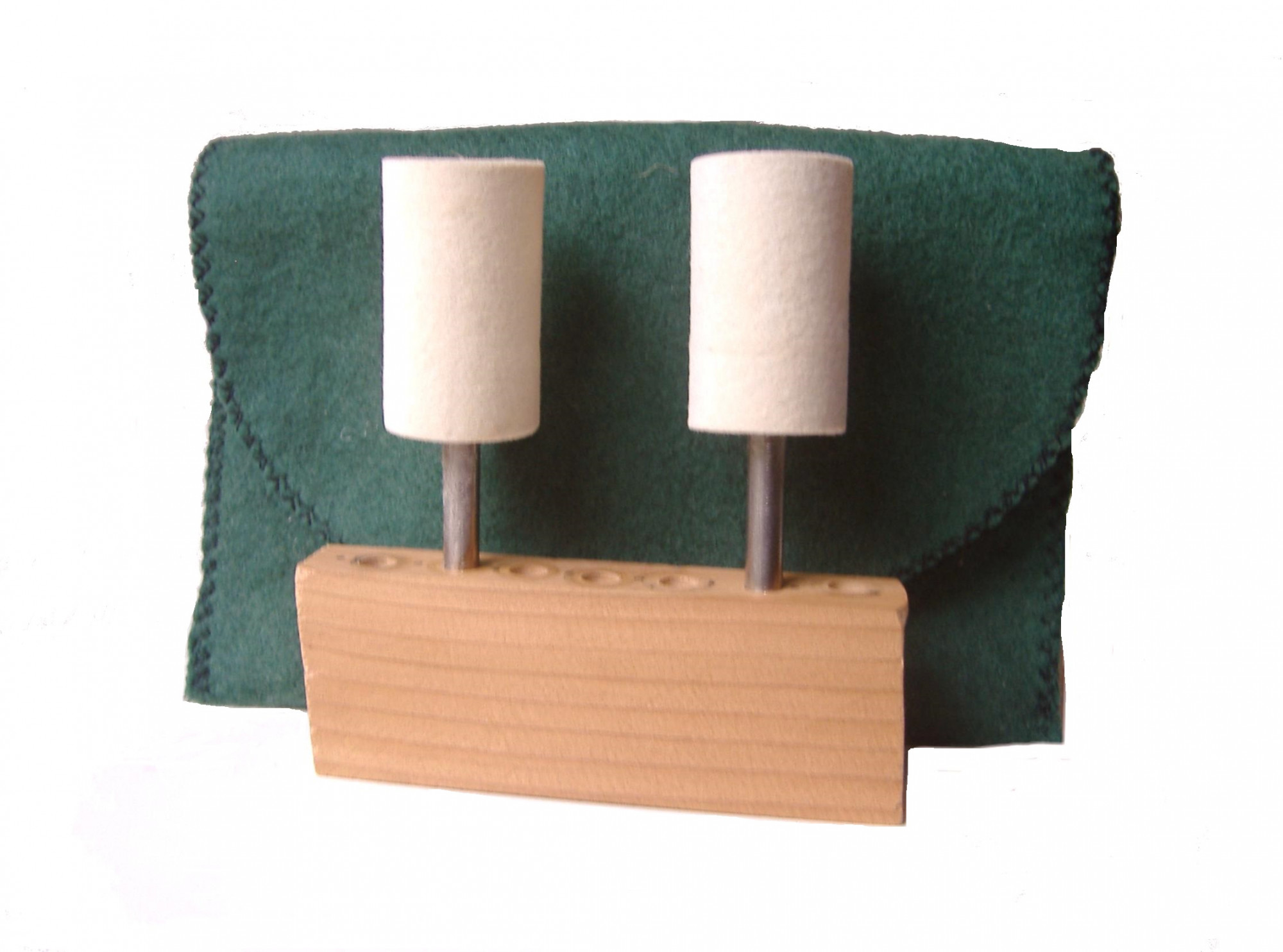 CB-010M-2 1 dia x 1 34 long x 14 shank Cylinder Felt Bobs in medium density 060 gmc3