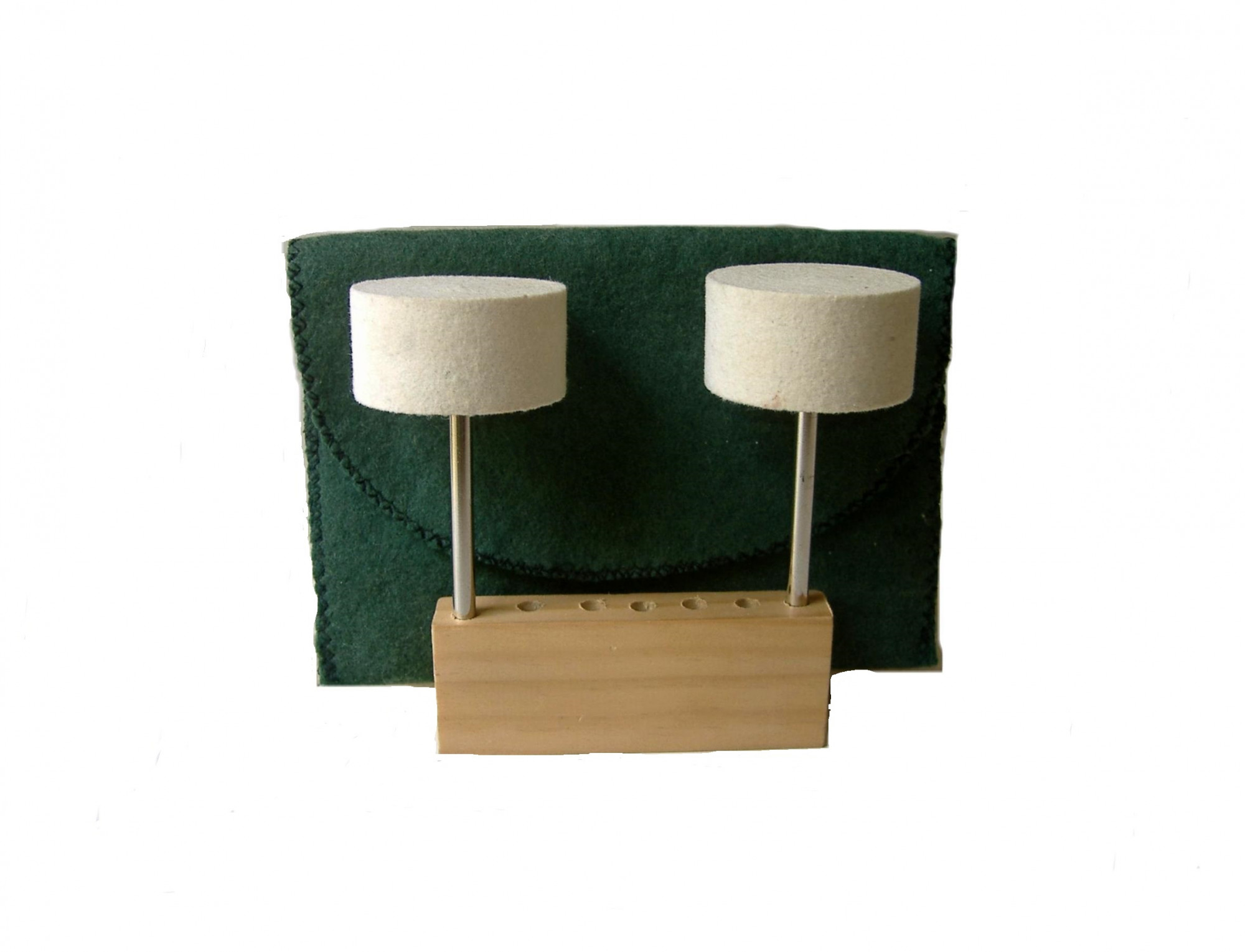 CB-2M-2 2 dia x 1 long x 14 shank 4 long 33 exposed Cylinder Felt Bobs in medium density 060 gmc3