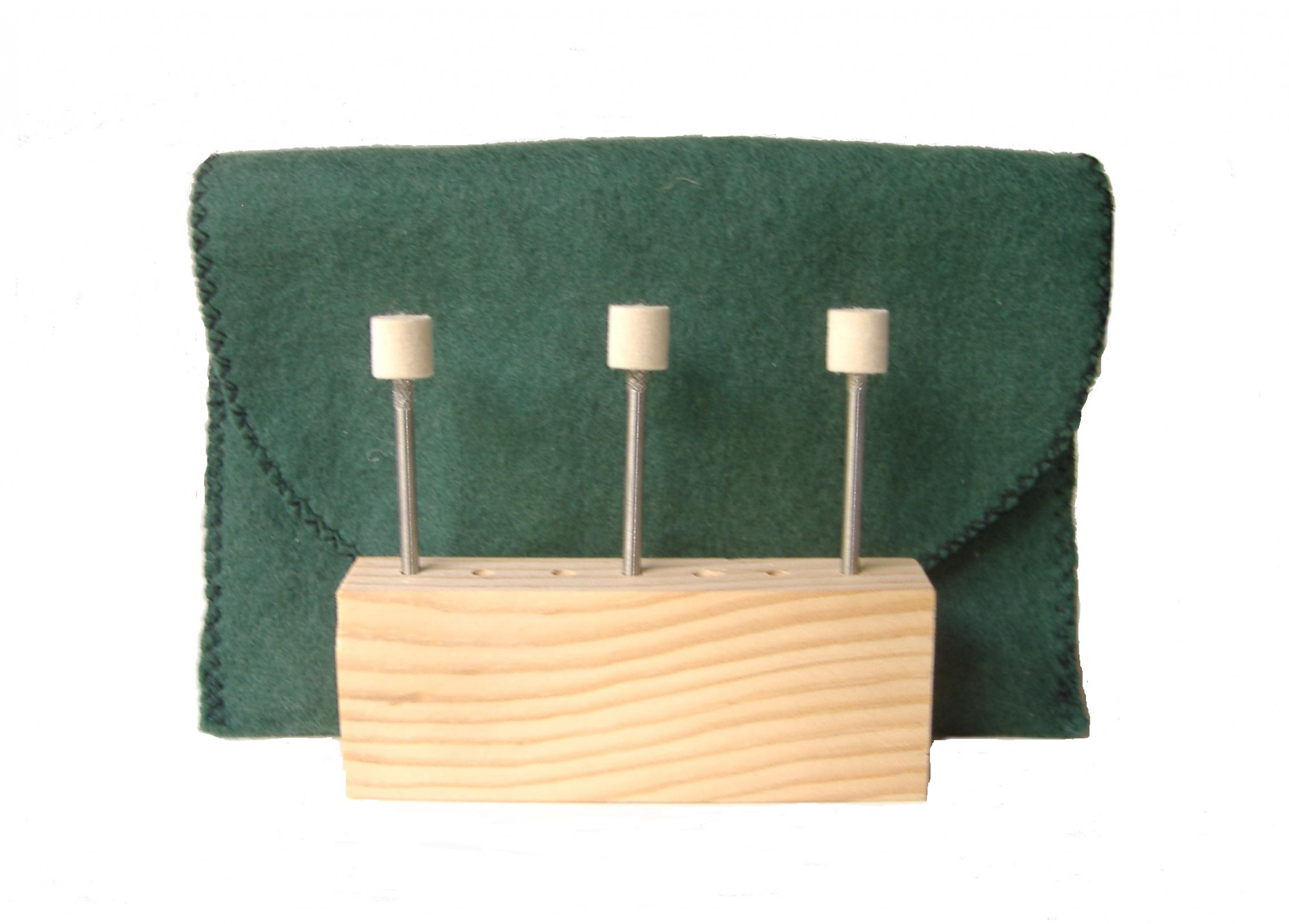 CB-38S-6 38 dia x 38 long x 18 shank Cylinder Felt Bobs in soft density 050 gmc3