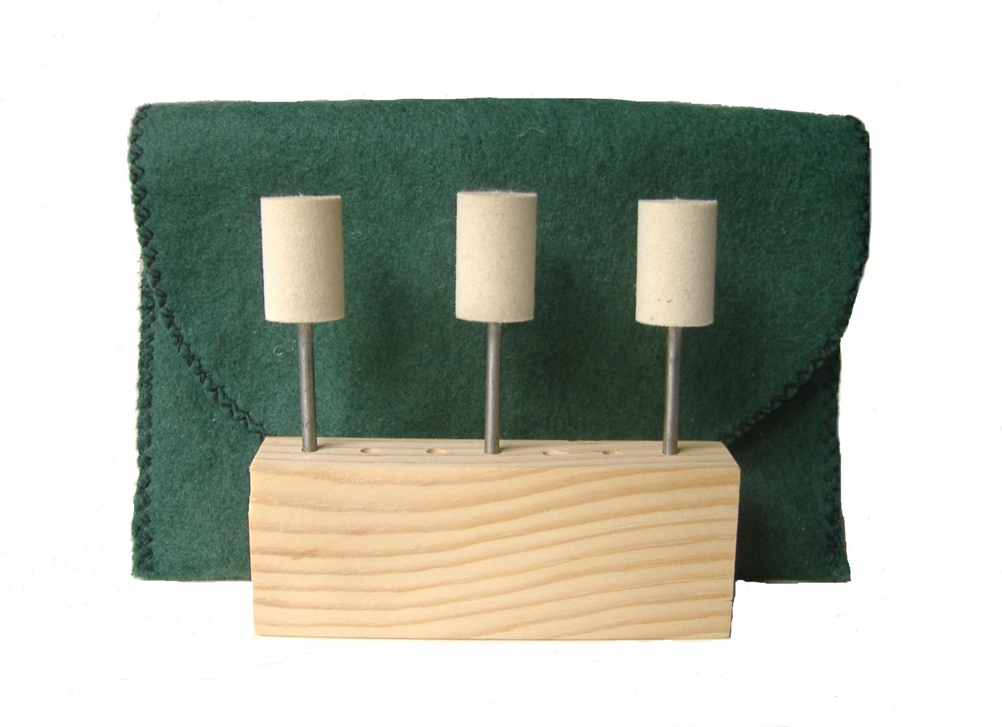 CB-58M-3 58 dia x 1 long x 18 shank Cylinder Felt Bobs in medium density 060 gmc3