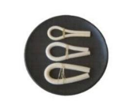 FC38OWH-12 38 diameter x 12 long Off-White felt cord in hard density 036 gmc3 - F-1