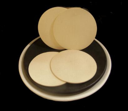 FD6HDCRH-4 6 dia x 18 thick Off-White Felt Disks in High Density Carbon Rock Hard 080 gmc3