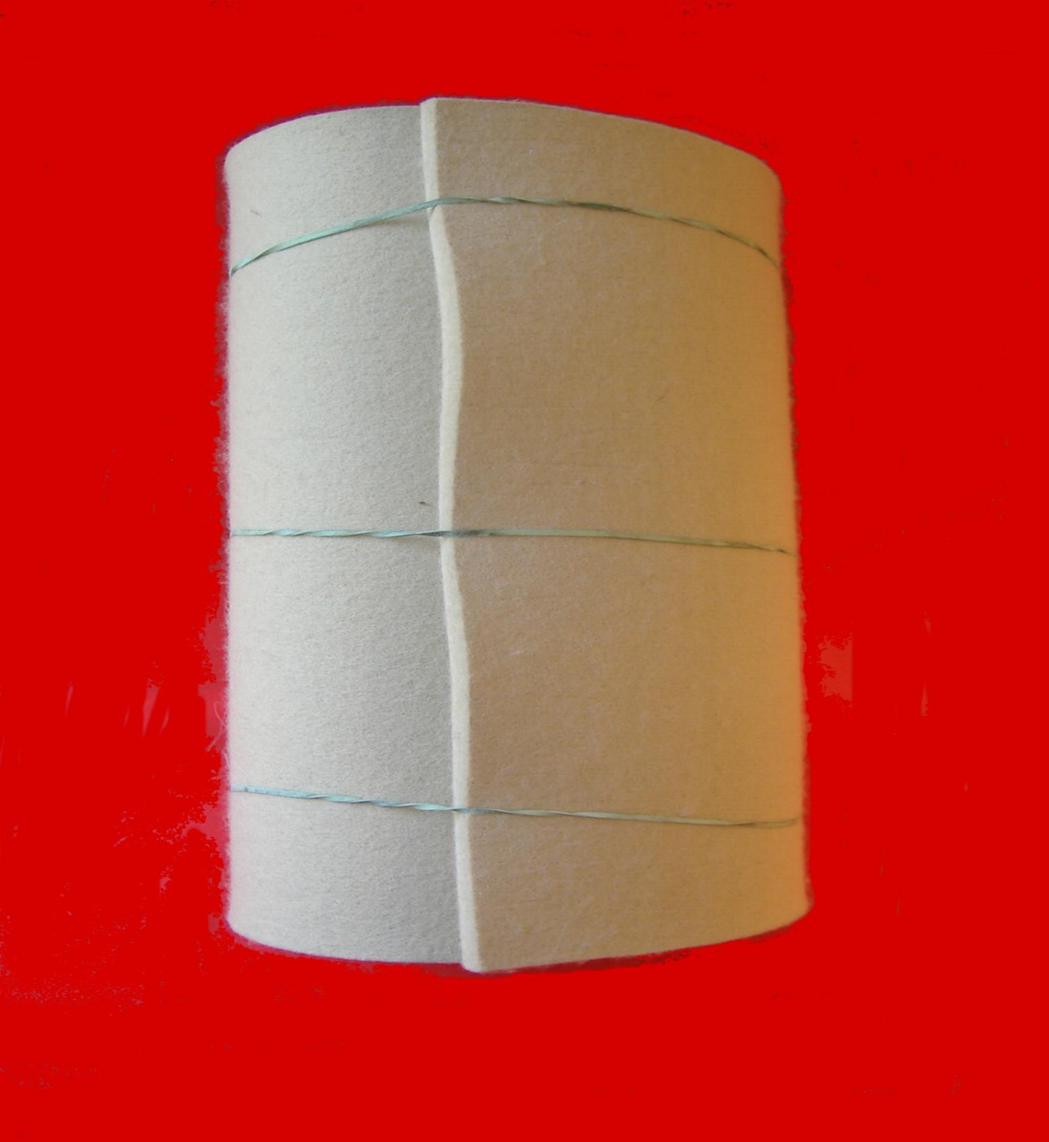 FM38OWH-12 12 wide x 24 long x 38 thick Off-White Felt material in hard density 036 gmc3 - F-1