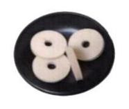 FW2H-4 OD 2 18 x ID 12 x thick 14 Felt Buffing Wheels in Hard density 070 gmc3