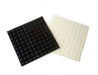 SAB1218BK-100 12 diameter x 18 thick Black self-adhesive Neoprene Rubber Bumper pads
