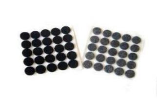 SAP114BK-50 1 diameter x 14 thick Black self-adhesive felt