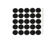 SAP11BK-100 1 diameter x 1 MM thick Black self-adhesive felt pads
