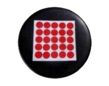 SAP11RD-100 1 diameter x 1 MM thick Red self-adhesive felt pads