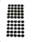 SAP1218BK-100 12 diameter x 18 thick Black self-adhesive felt pads
