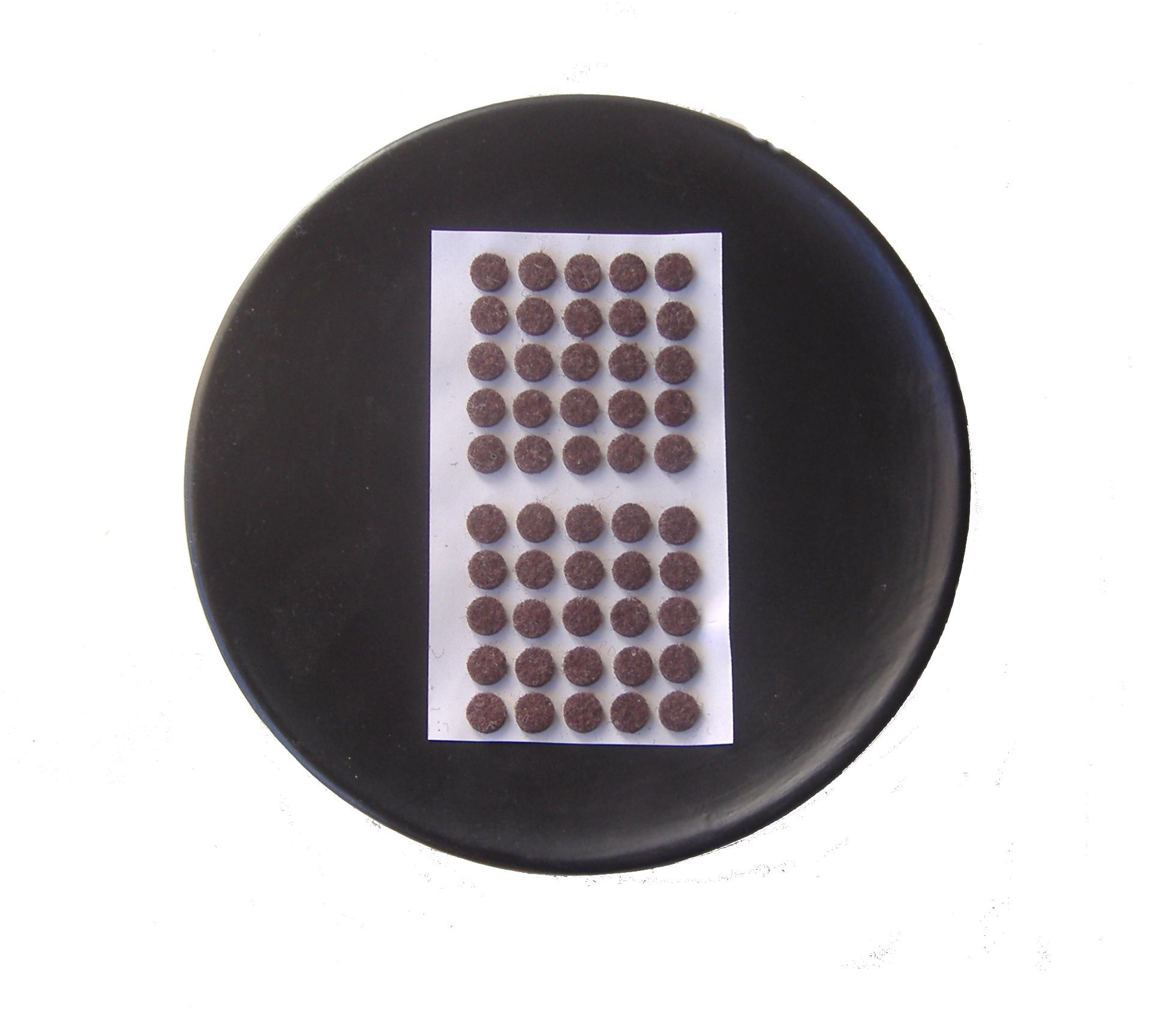 SAP3818BRPW-100 38 diameter x 18 thick Brown PlumWine self-adhesive felt pads