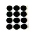 SAP78BK-120 78 diameter x 116 thick Black self-adhesive felt