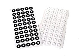 SAW12BK-100 OD 12 x ID 14 x thick 116 Black self-adhesive felt washers in medium density 026 gmc3 - F-5