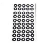 SAW12GY-100 OD 12 x ID 14 x thick 116 Grey self-adhesive felt washers in medium density 026 gmc3 - F-5