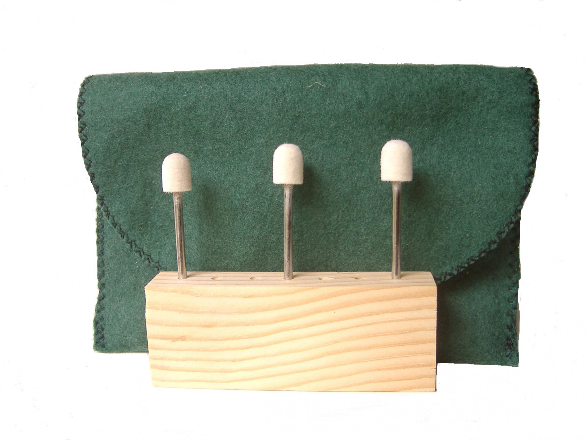 SS-002AS-6 38 dia x 12 long x 18 Stainless Steel Shank Mushroom Felt Bobs in soft density 050 gmc3
