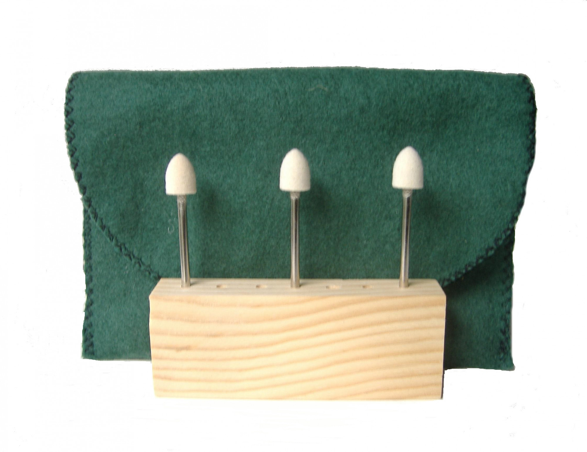 SS-003AS-6 38 dia x 12 long x 18 Stainless Steel Shank Bullet Felt Bobs in soft density 050 gmc3